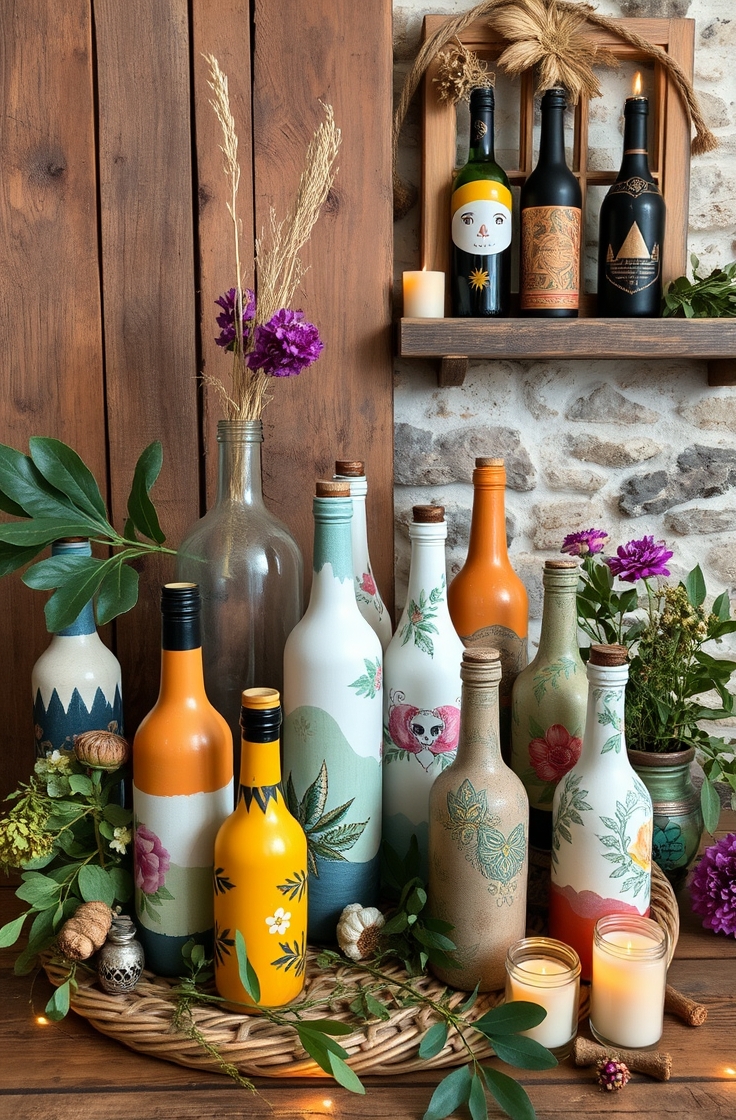 Bottle Art and Painted Displays