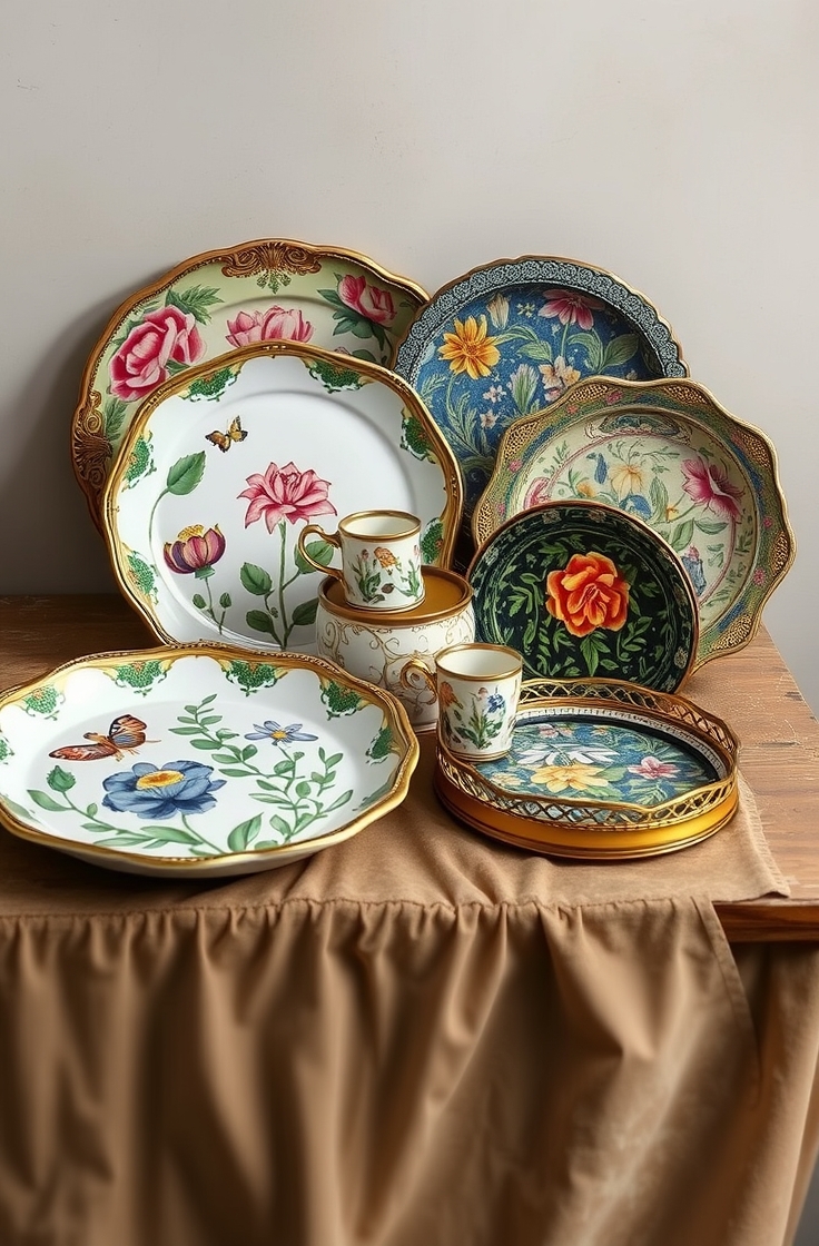 Add Decoupage Trays and Plates