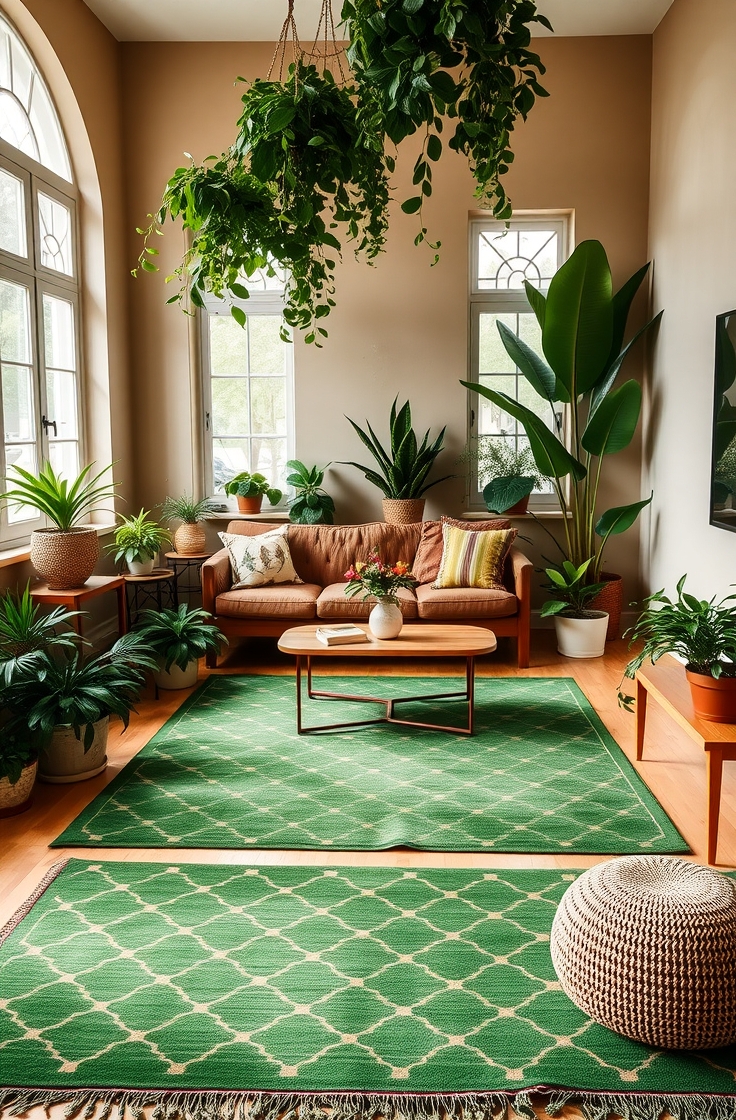 Add Green Rugs Or Mats