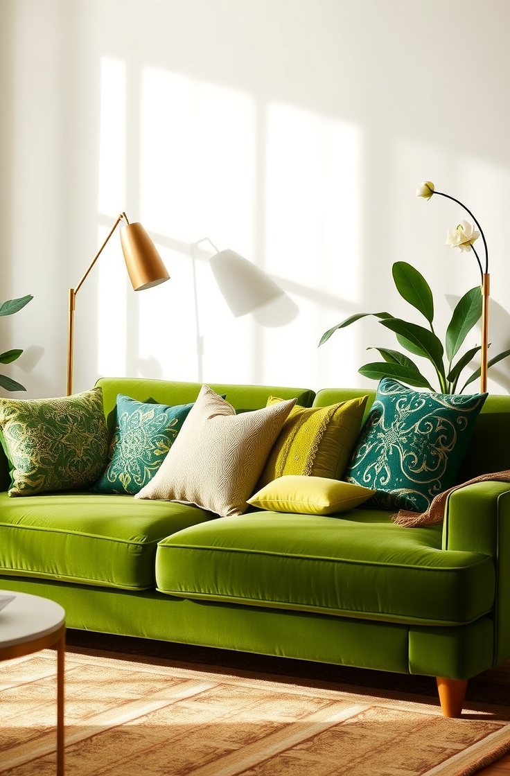 Add Green Throw Pillows