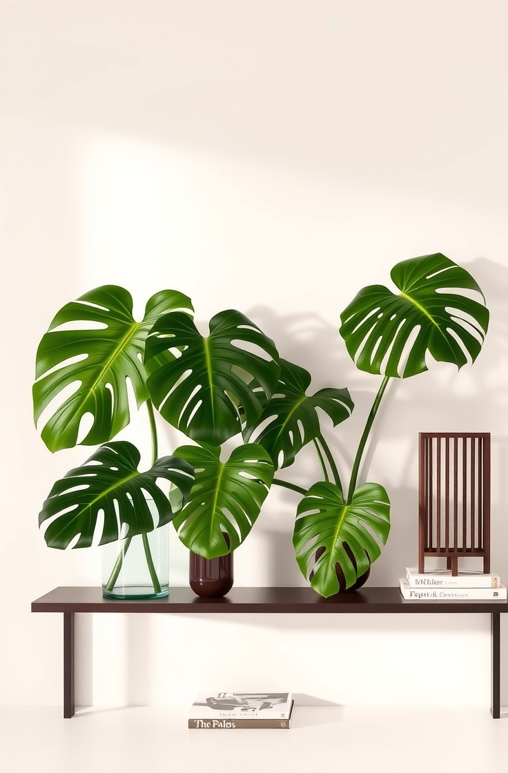 Decorate a Shelf With Monstera Cuttings