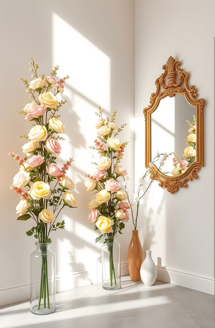Fill Empty Corners with Tall Arrangements