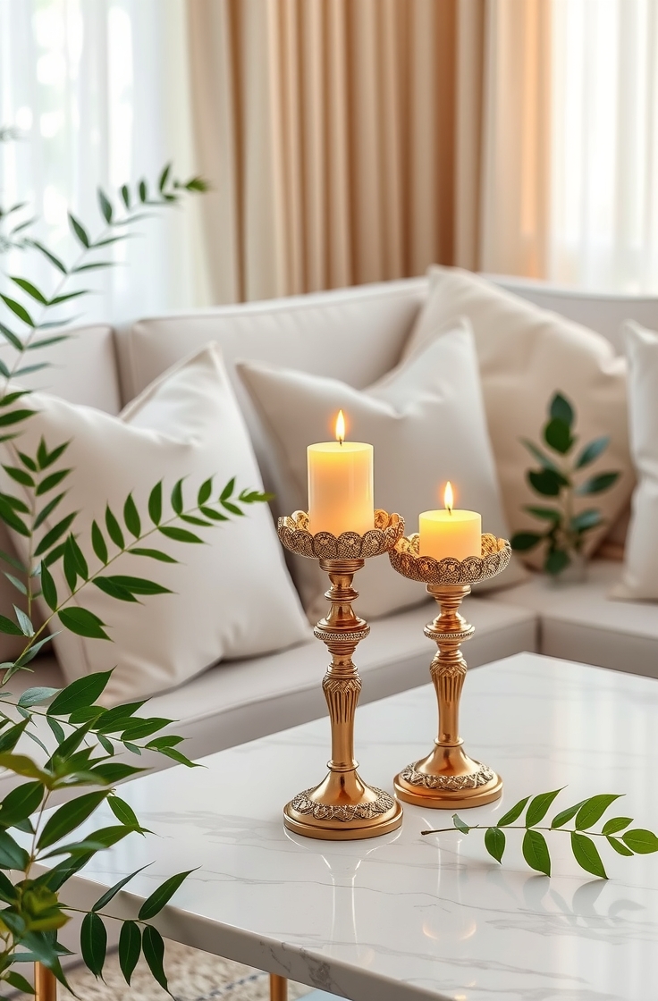 Gold Candle Holders