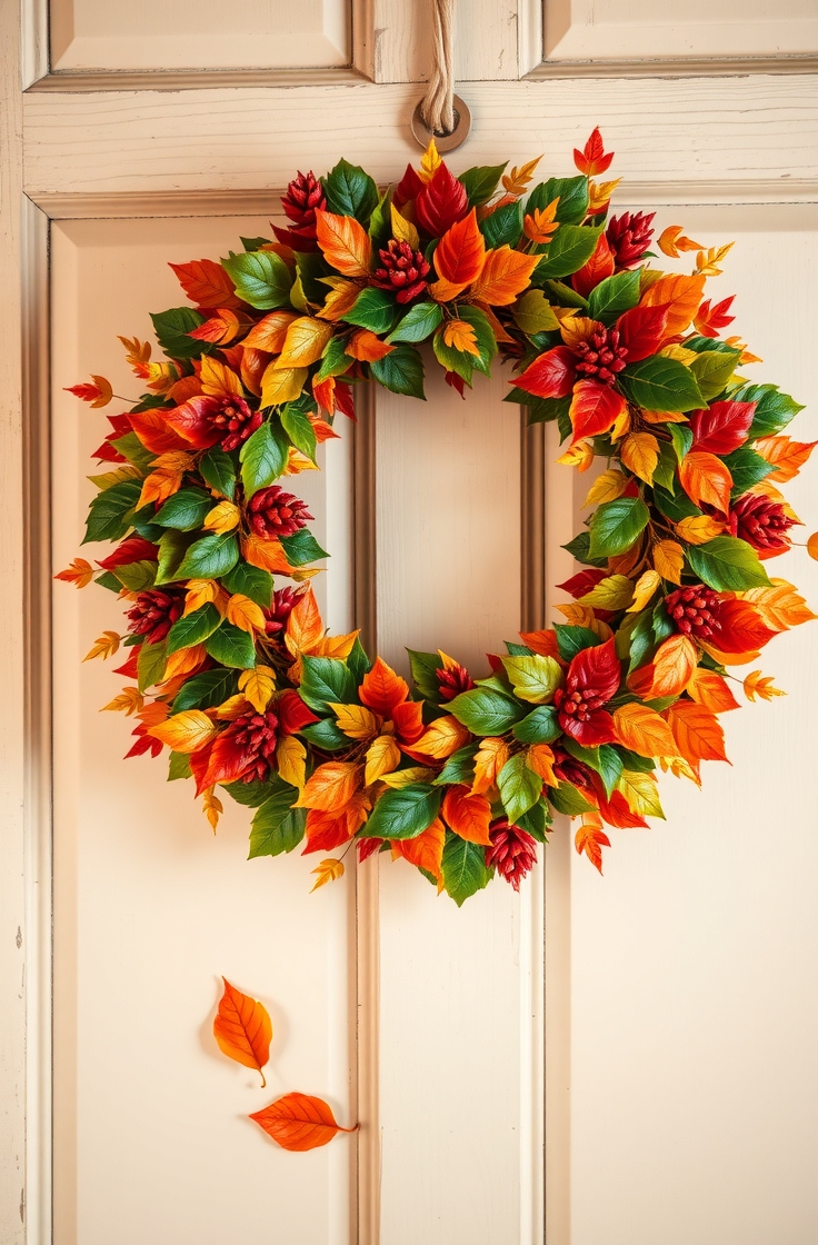 Hang a Fake Leaf Wreath