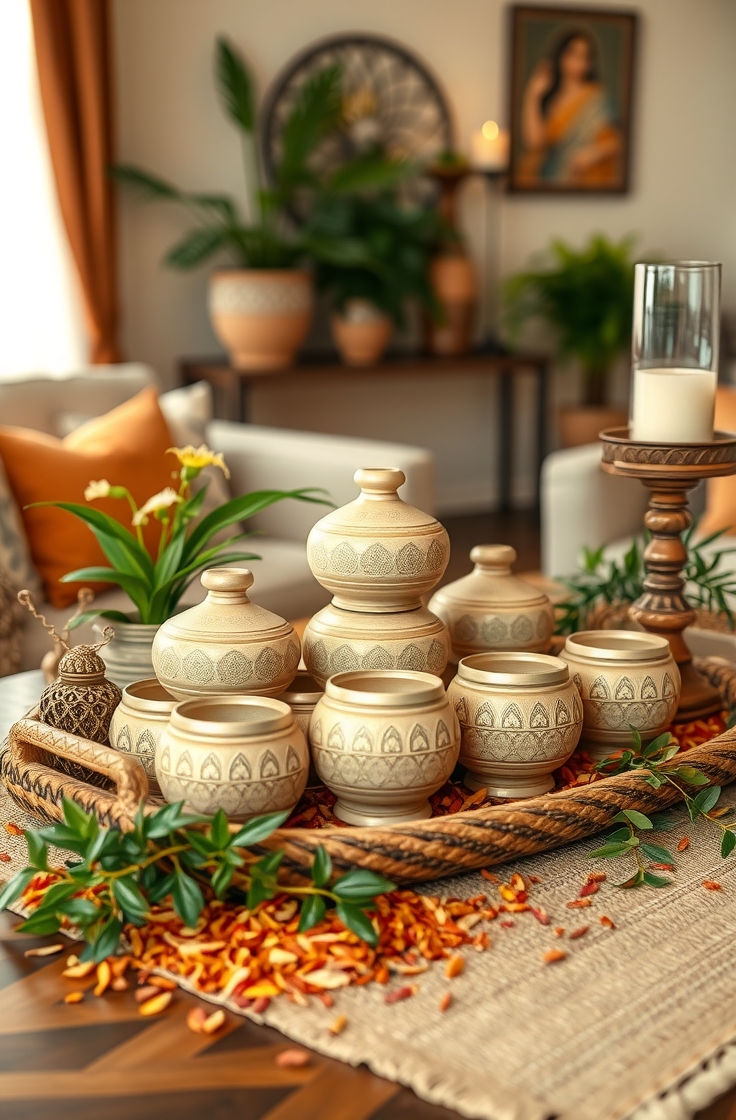 Kulhad Table Centerpiece