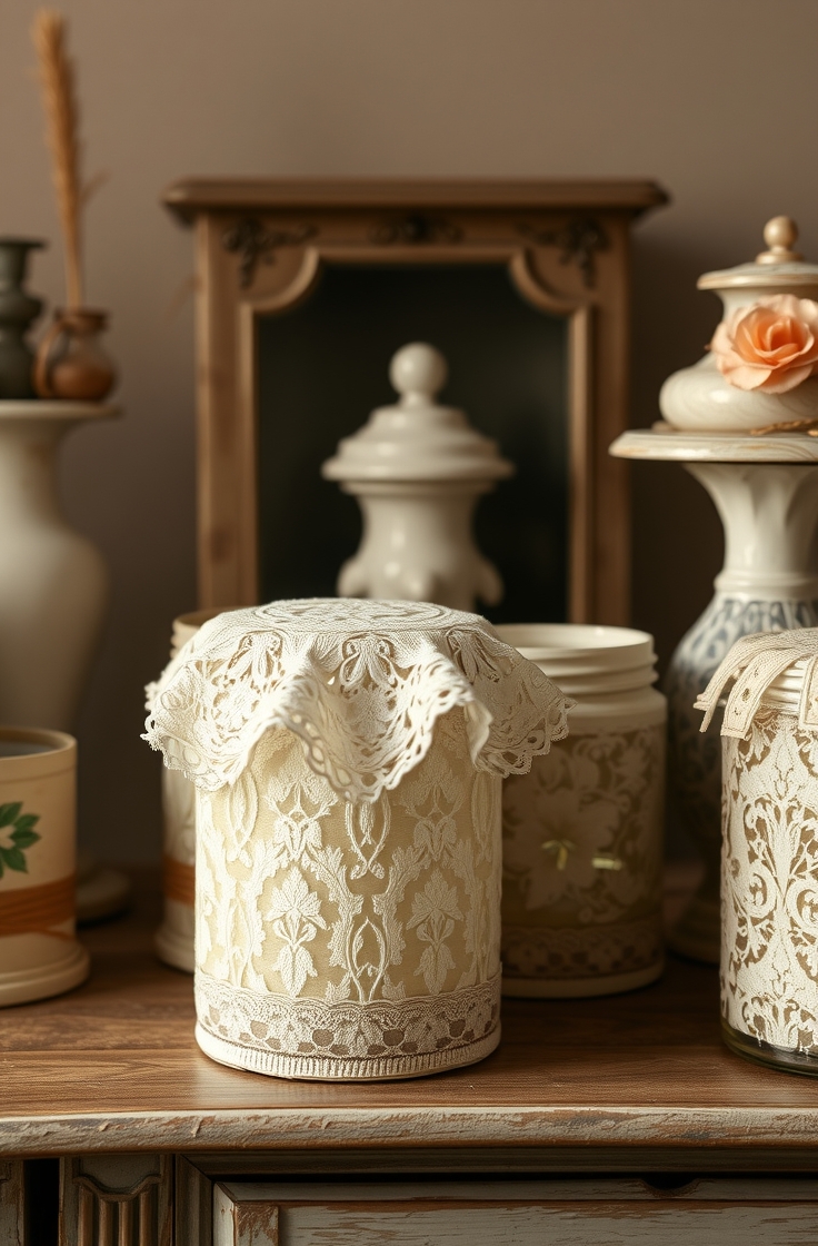 Lace Jar Covers