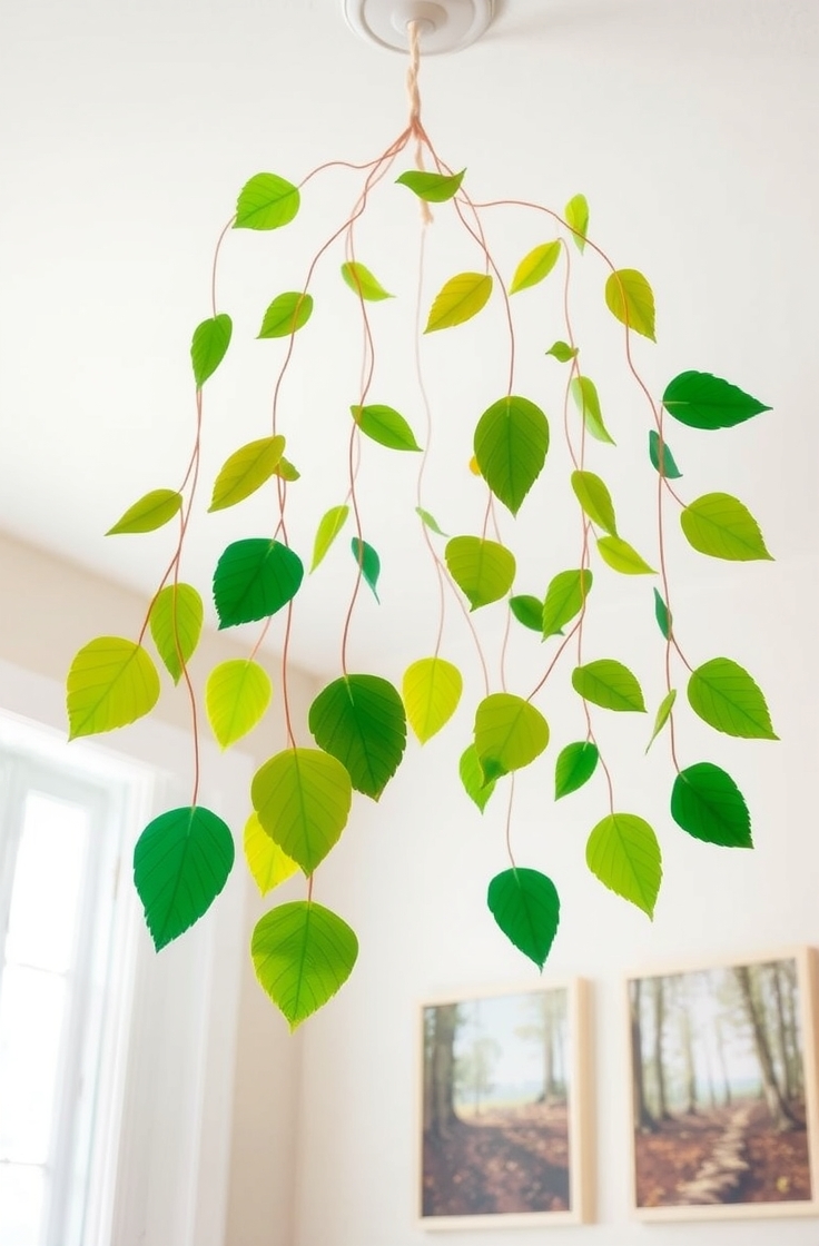 Make a Leaf Mobile for Kids Room