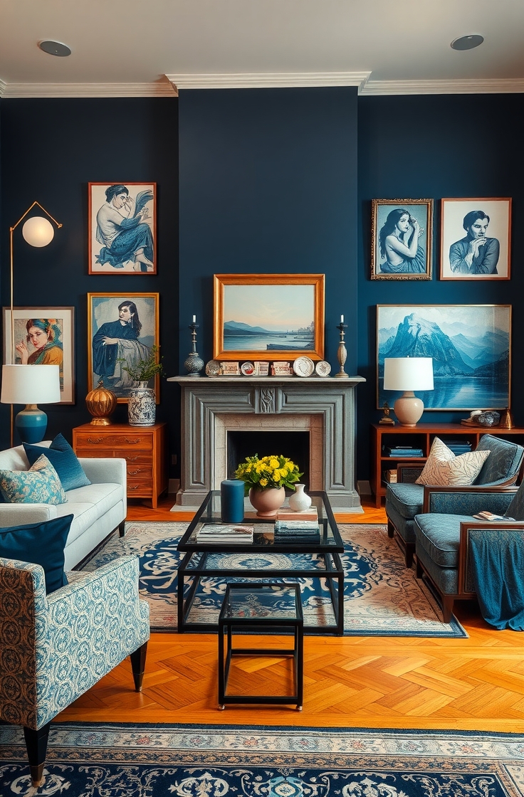 Navy Blue Art and Decor