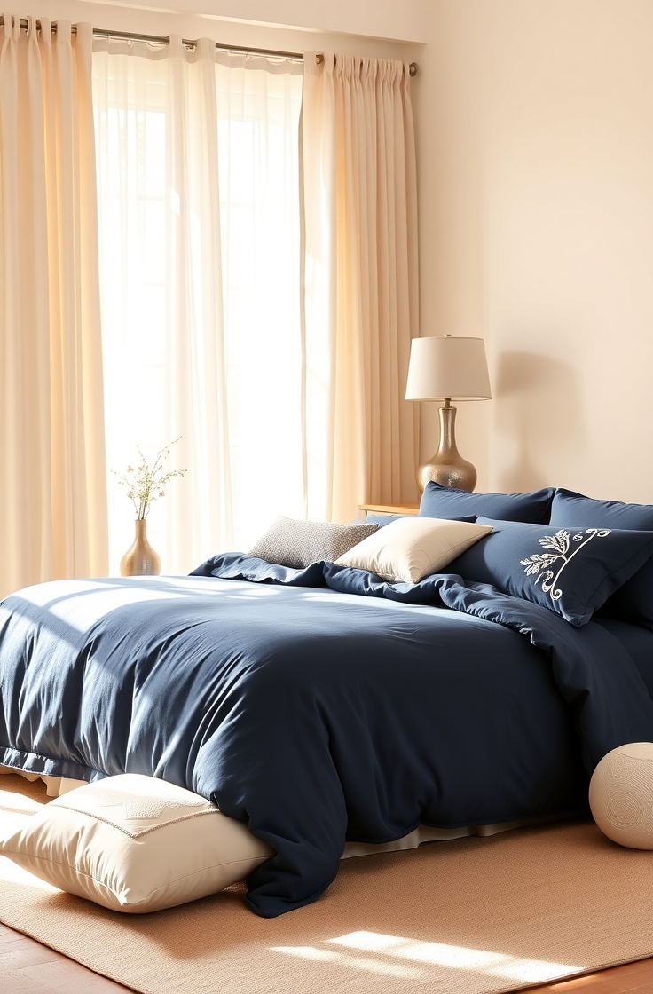Navy Blue Bedding