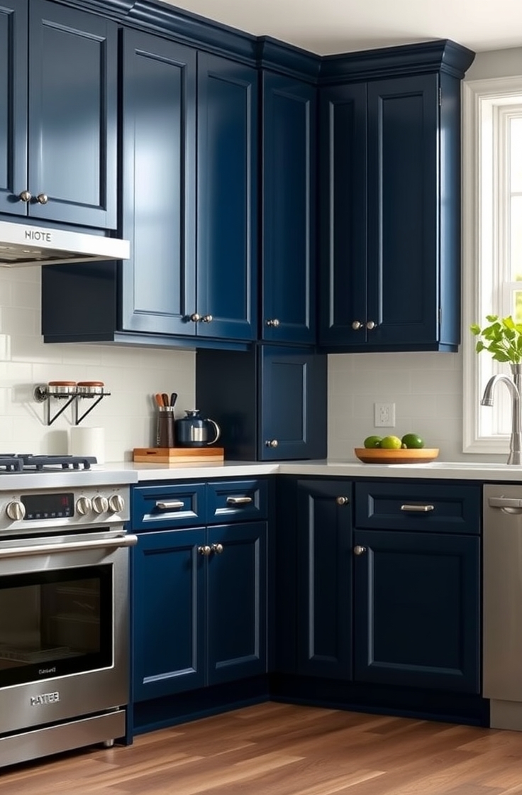 Navy Blue Kitchen Cabinets