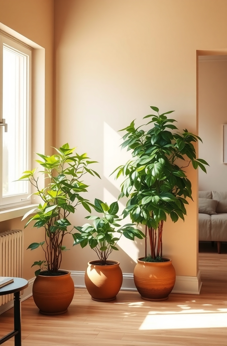 Place Potted Plants in Corners