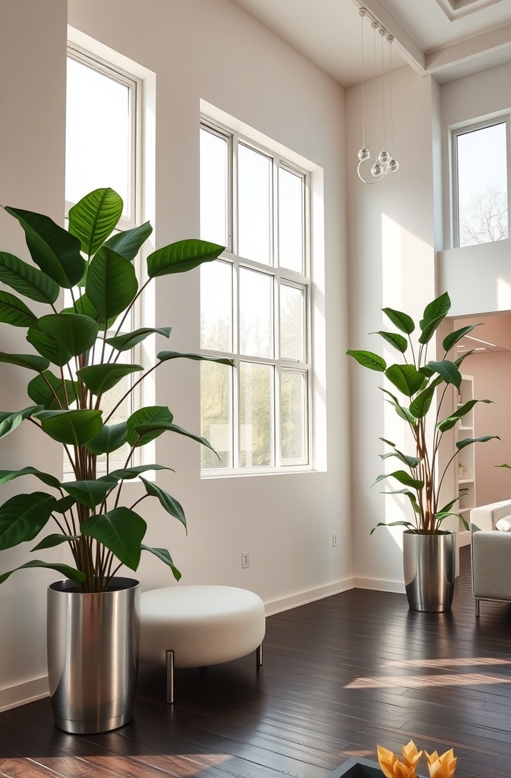 Use Large Artificial Plants in Empty Corners