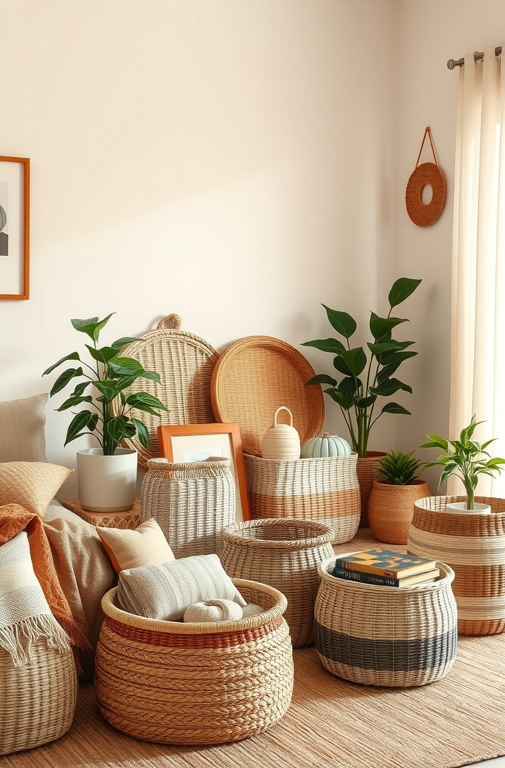 Use Woven Baskets for Storage