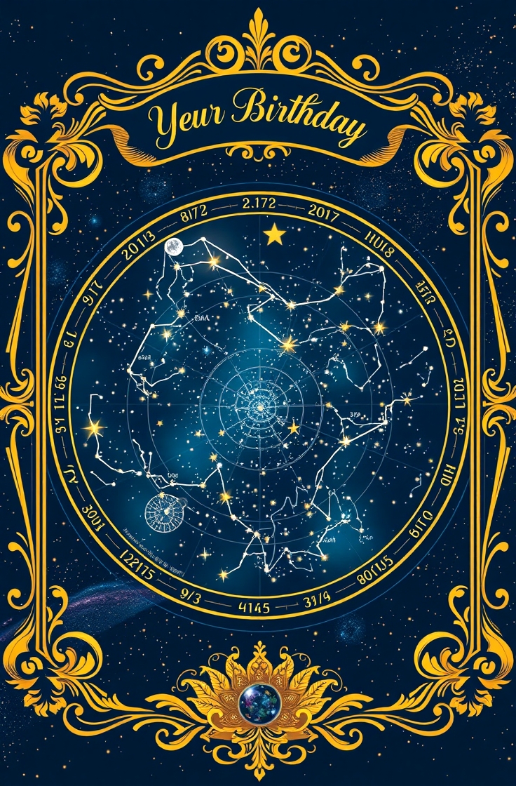 A Star Map Of Her Birthday