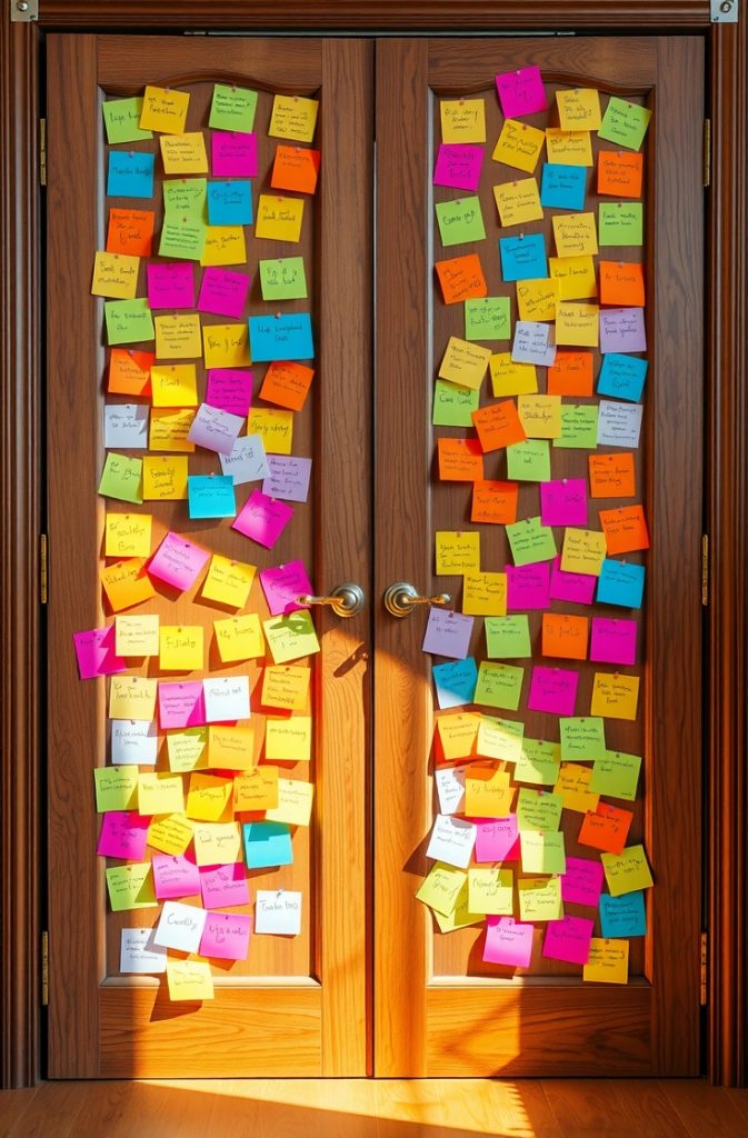 10 Creative Home Decor Ideas Using Sticky Notes - Easy Ideas for You
