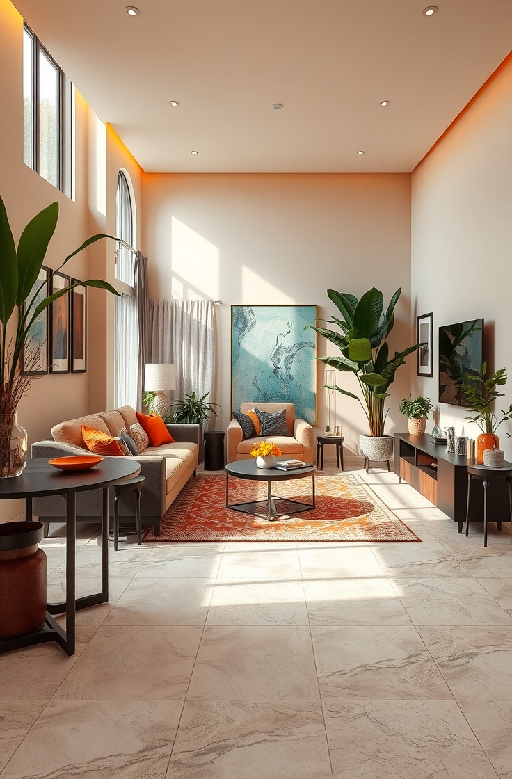 Choose Decor That Matches the Tile Style