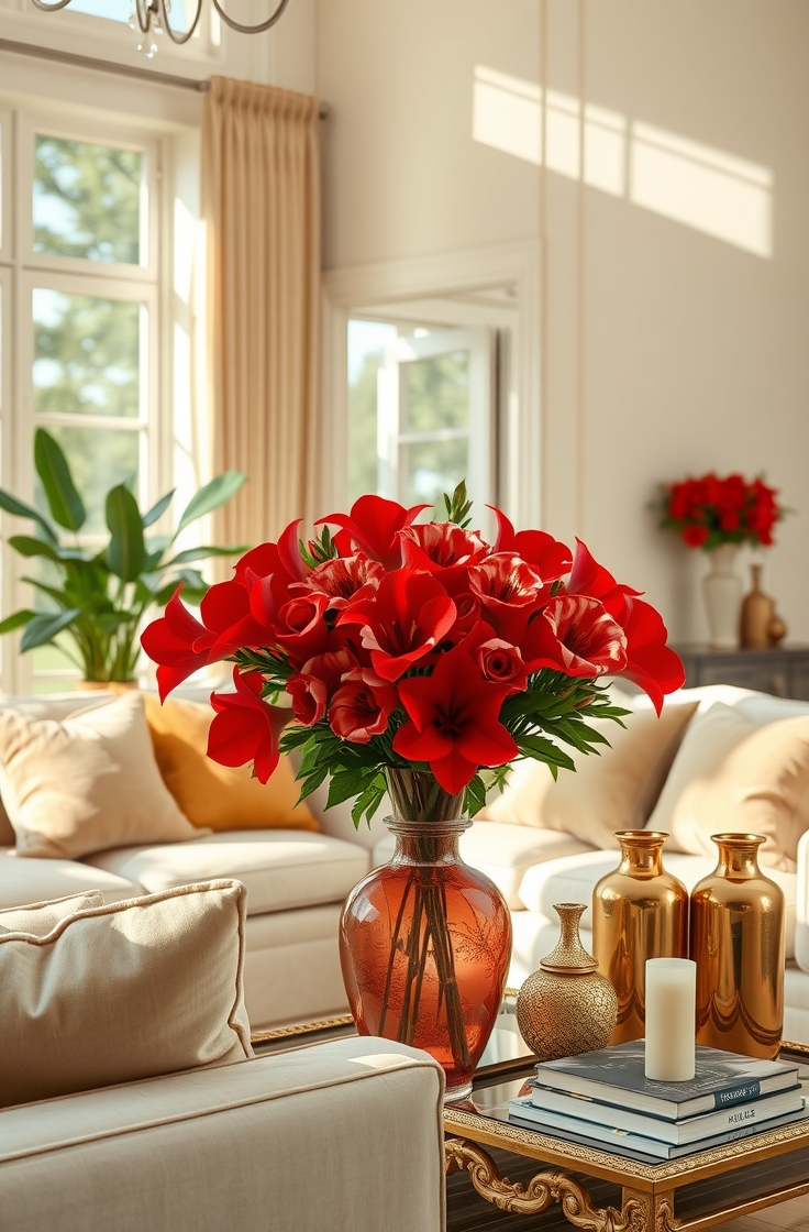Decorate With Red Flowers