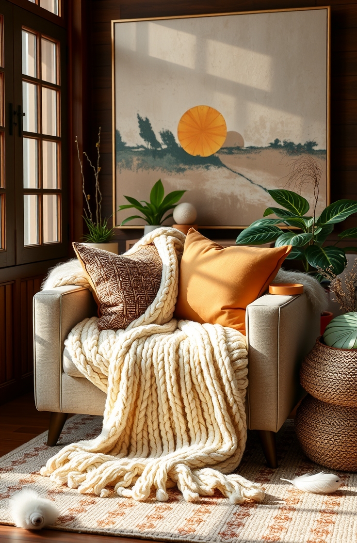 Knitted Wool Throws