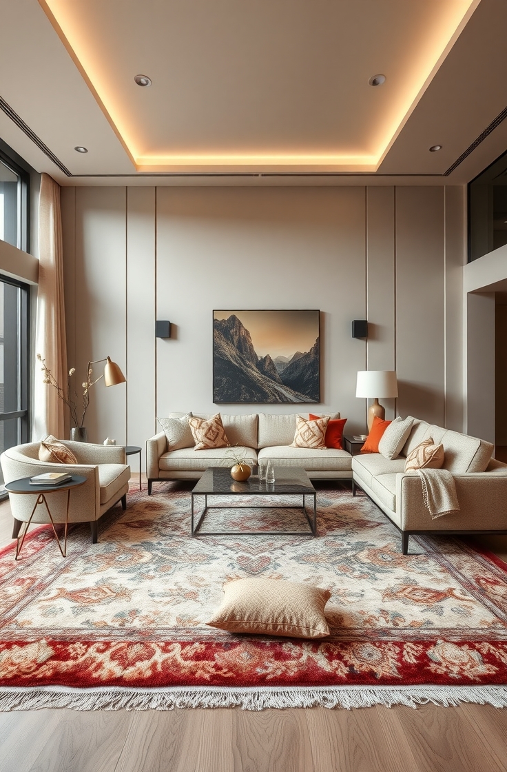 Layer Rugs for Added Texture