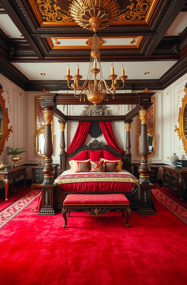 Make a Bold Bedroom Statement with Red Carpet