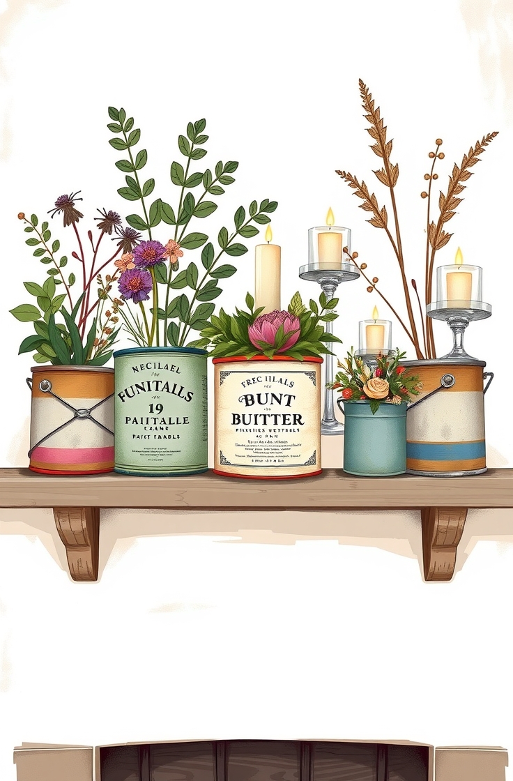 Paint Tin Cans and Use Them