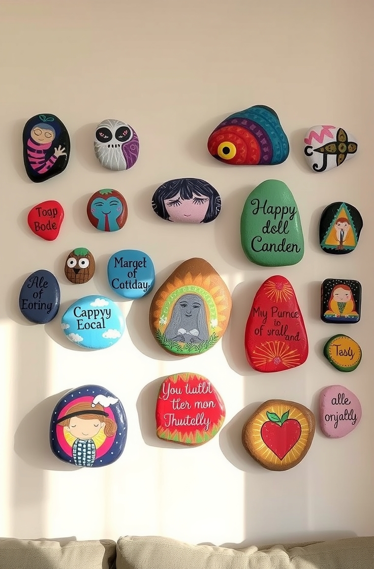 Painted Rock Art on Walls