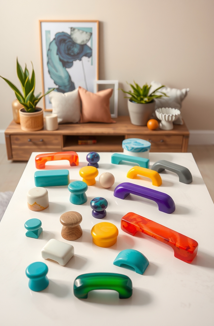 Resin Drawer Pulls and Handles