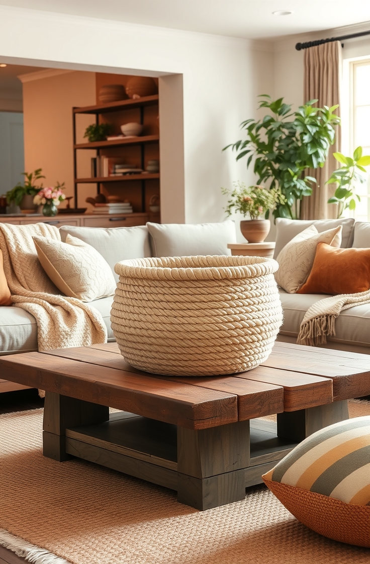 Rope Basket Decor