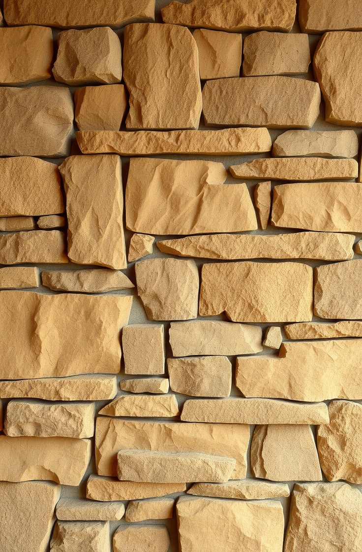 Stone Textured Accent Wall
