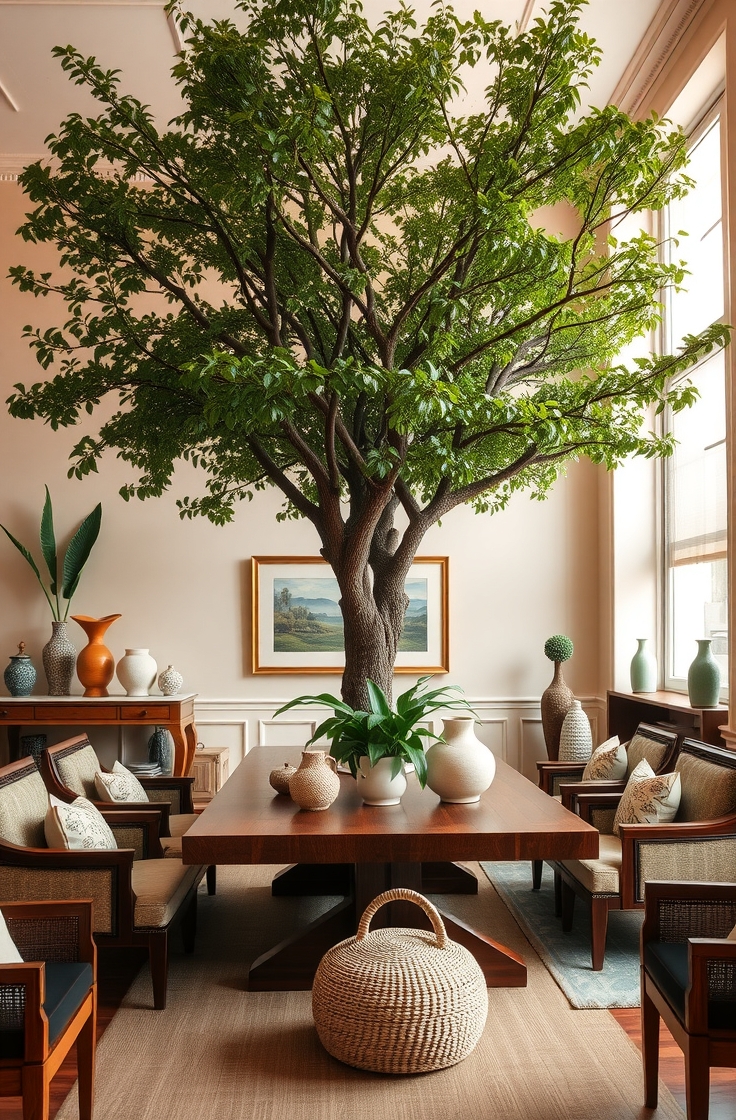 Style the Dining Area With a Tree