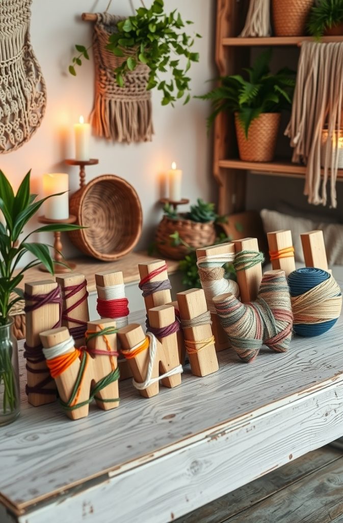 Thread Wrapping Lettrs 10 Creative Home Decor Ideas You Can Make with Thread - Easy Ideas for You