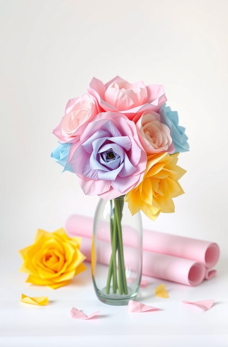 Tissue Paper Flowers for Vases
