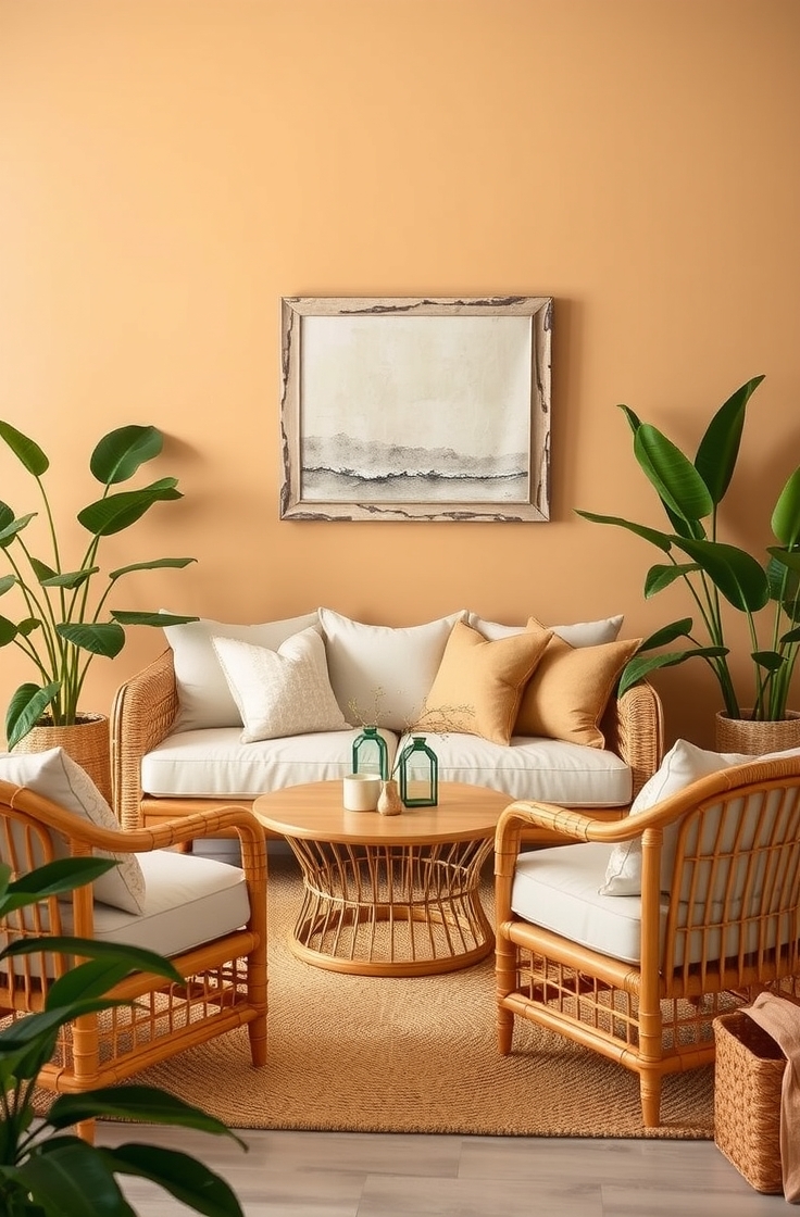 Use Rattan Or Cane Furniture For Soft Touch