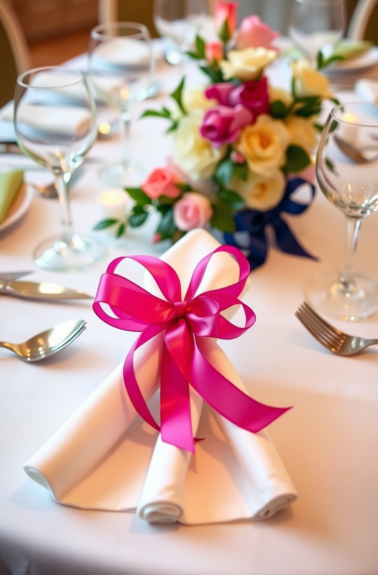 Use Ribbon as Napkin Rings