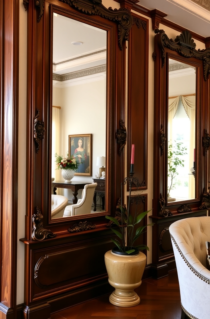 Use Wood Trim to Frame Mirrors