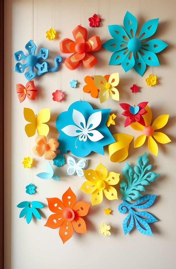 Wall Art With Thermocol Cutouts