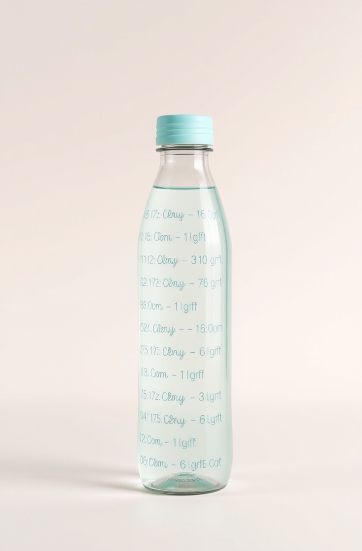 Water Bottle with Time Markers