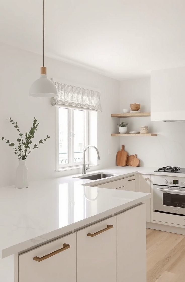 White Cement Kitchen Countertops
