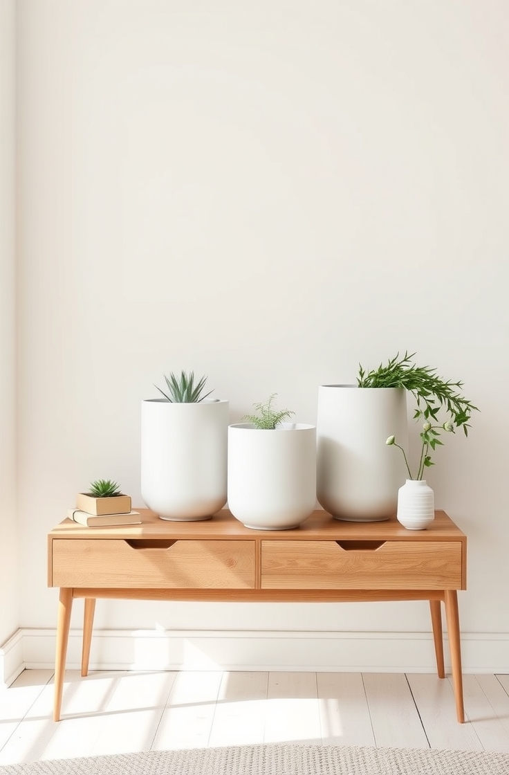 White Cement Planters