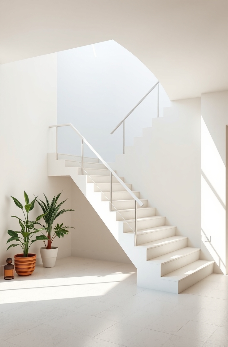 White Cement Staircase