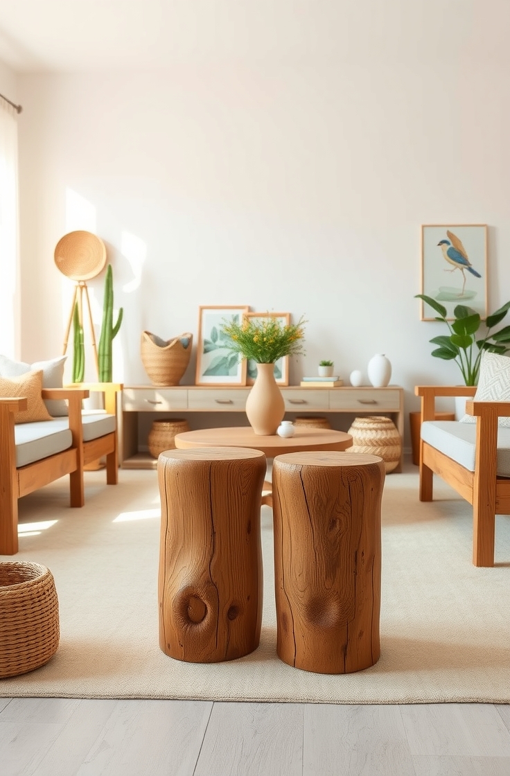 Wooden Stools for a Touch of Simplicity