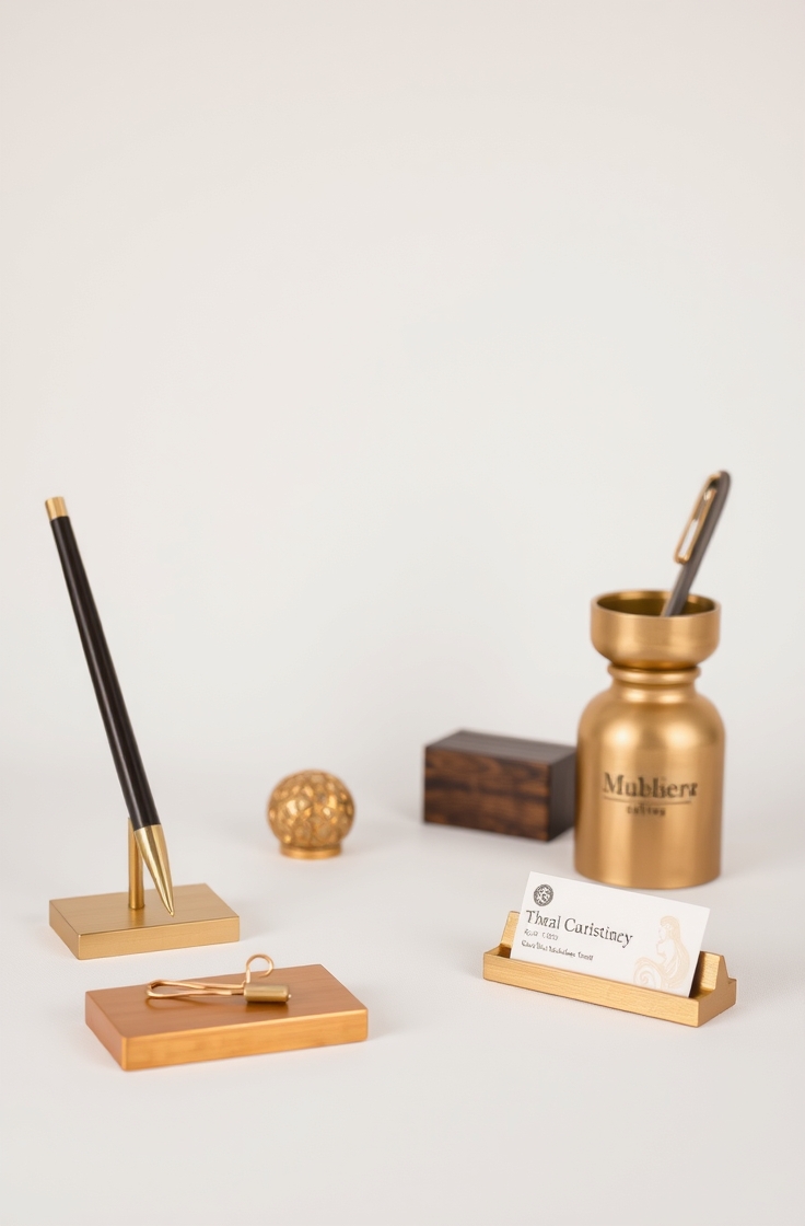 Brass or Wood Desk Accessories