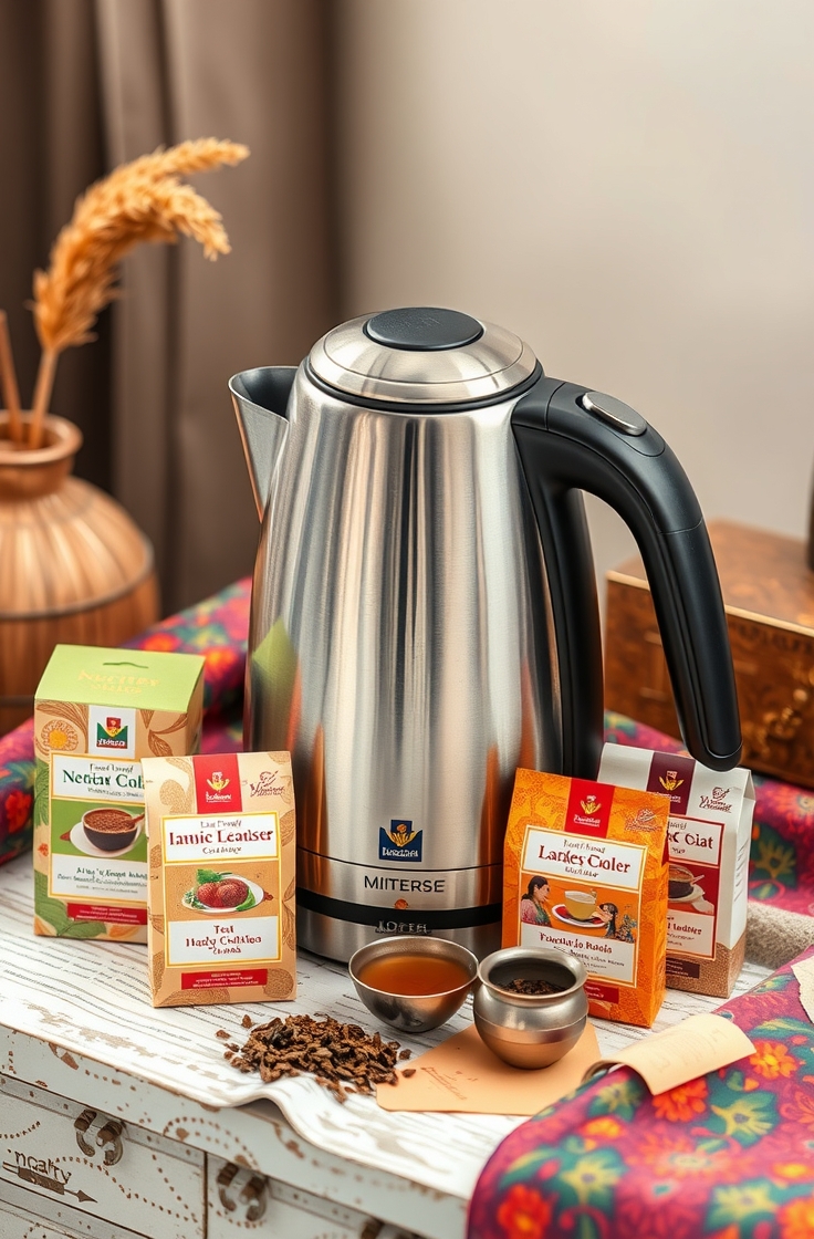 Electric Kettle With Tea Sampler