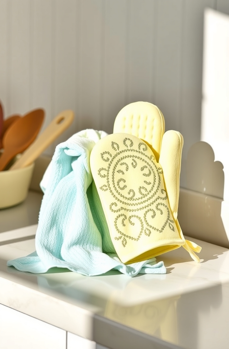 Kitchen Towels and Mitts Set