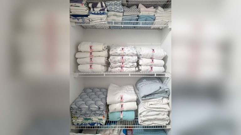 How to Organize Sheets in Closet