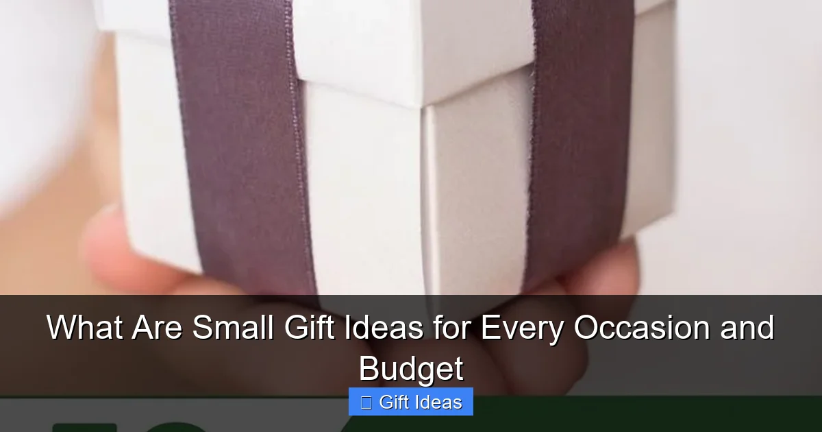 What Are Small Gift Ideas for Every Occasion and Budget