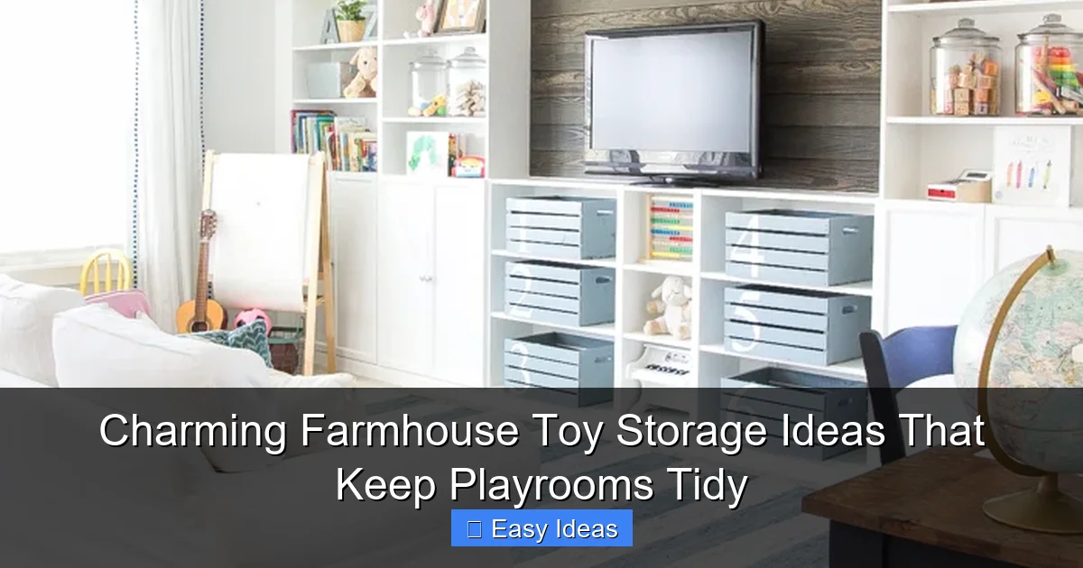 Charming Farmhouse Toy Storage Ideas That Keep Playrooms Tidy