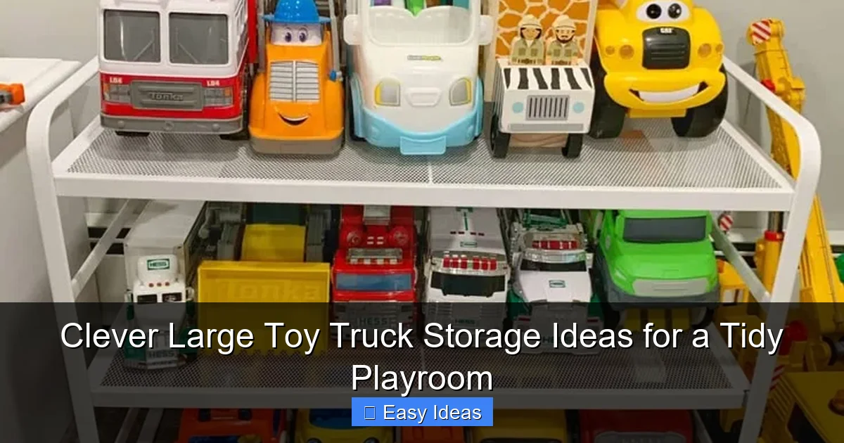 Clever Large Toy Truck Storage Ideas for a Tidy Playroom