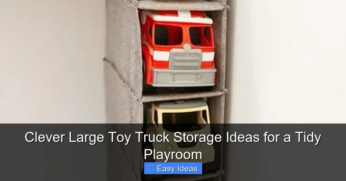 Clever Large Toy Truck Storage Ideas for a Tidy Playroom