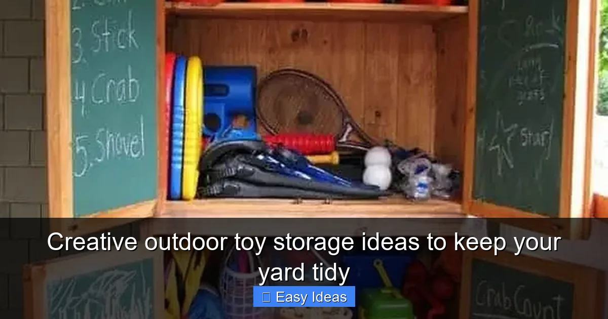 Creative outdoor toy storage ideas to keep your yard tidy